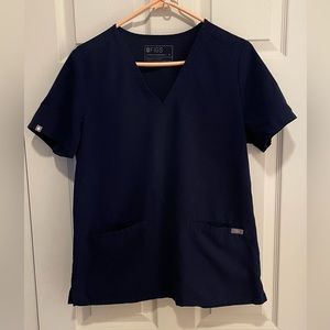 Casma Three-Pocket Scrub Top, navy, medium